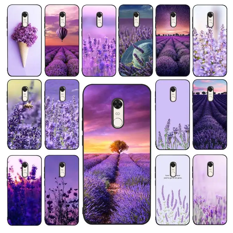 

MaiYaCa Simple lavender Purple flowers Phone Case for Redmi 5 6 7 8 9 A 5plus K20 4X 6 cover