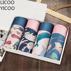 4 шт.лот, хлопковые мужские трусы, мужское нижнее белье, боксеры, дышащие мужские боксеры, Однотонные трусы, удобные шорты, Calzoncillo Hombre