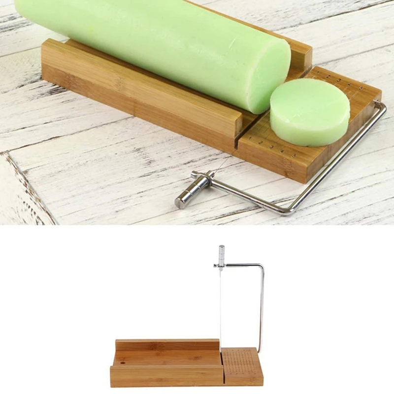 Loaf Soap Cutter with Wire Slicer + 1Pcs Rectangle Silicone Mold Wooden Box for Soap/Cake Making Supplies | Дом и сад