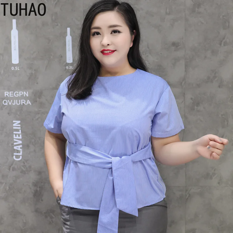 TUHAO 9XL 8XL 7XL 6XL размера плюс Blusas Mujer элегантные женские рубашки синий летние блузки