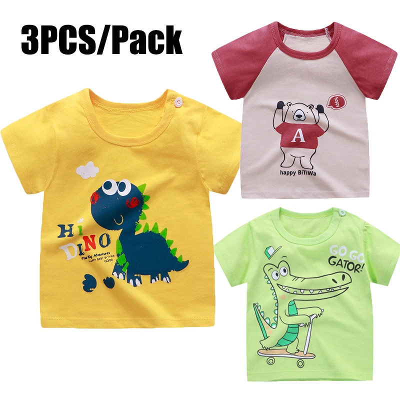 Летняя футболка для мальчиков и девочек 2020 Повседневная модная хлопковая с