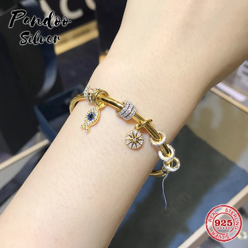 Модный шарм из стерлингового серебра копия 1:1 рыба и раздвижные кольца Открытый