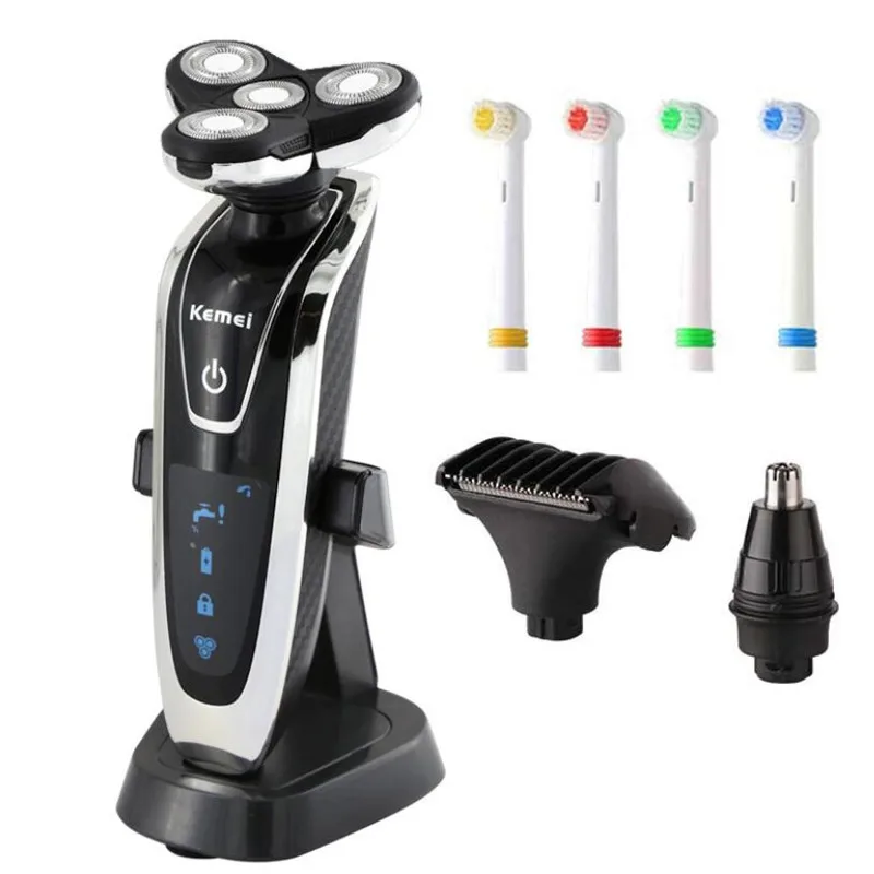 Электробритва для мужчин машинка бритья лица и бороды триммер усов набор ухода 3D