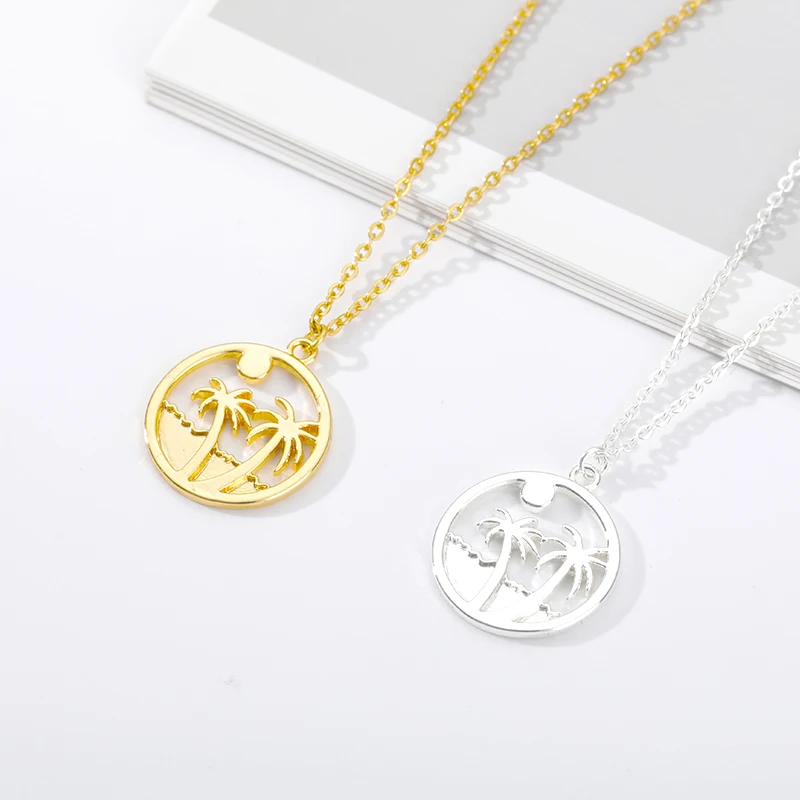 Ожерелье из пальмового дерева ожерелье с волной воды модные ювелирные изделия |