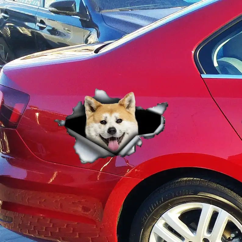 

2021 Akita Inu car decal , Akita Inu car sticker, Akita Inu decal and magnet