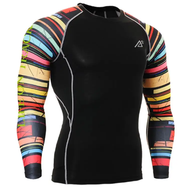 Новинка 2020 Мужская велосипедная футболка с длинным рукавом компрессионная