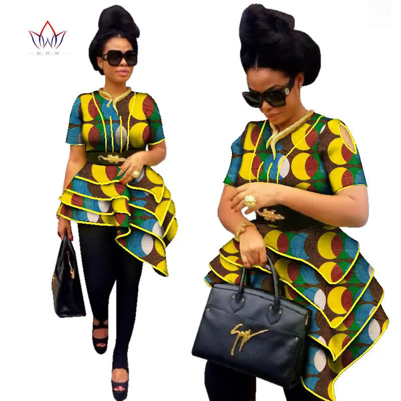 2017 BRW Africa Style Women Modern Fashions Womens Tops Dashiki African Print Shirt Plus Size M 6XL Clothing WY2576|Африканская