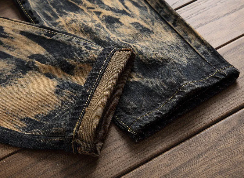 

Denim Designer Hole Jeans High Quality Ripped for Men 2020Winter Plus Velvet HIP HOP Punk Streetwear Plus size 29-42