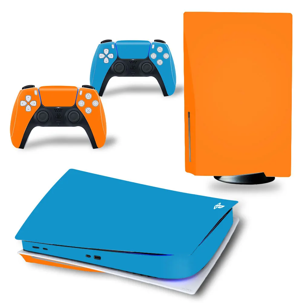 

Новый комплект из двух Цвет для PS5 дисковое издание кожи Стикеры наклейка кожного покрова для Игровые приставки 5 консоли и 2 контроллеры PS5 д...