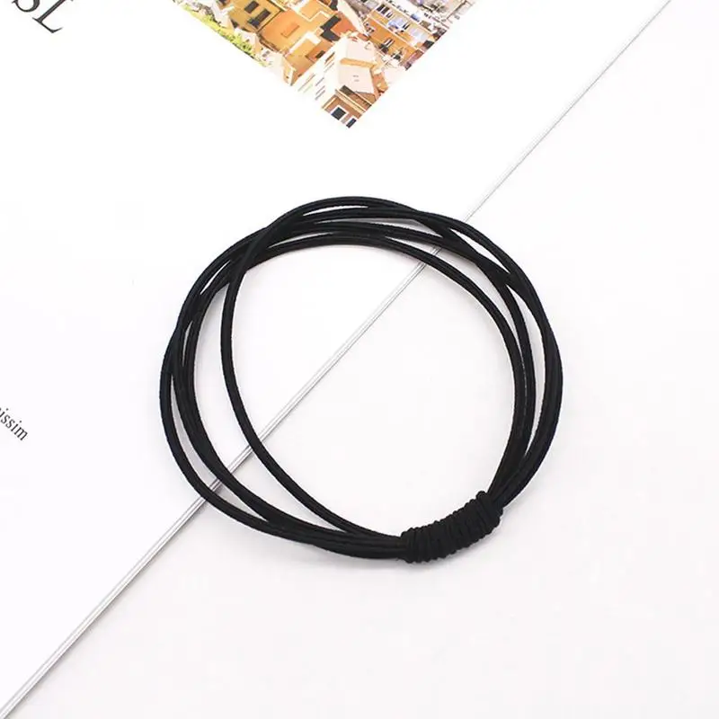 New Korean Simple 4in1 Knot Elastic Rubber Bands Hair Rope Women Ropes Girls Accessories Fashion Col A0W1 |