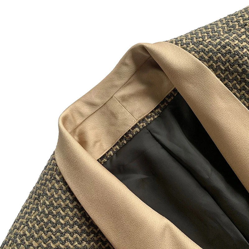 

GVUW Design Korean Loose High-grade Tweed Suit Coat Winter Women's Autumn Jacket Women's Blazer Tailoring New Arrival KB9179