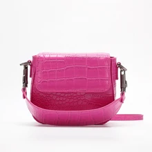 Designer Brands Alligator Saddle Bag Luxury Crocodile Leather Women Shoulder Crossbody Bags Wide Strap Handbags Small Box Purses