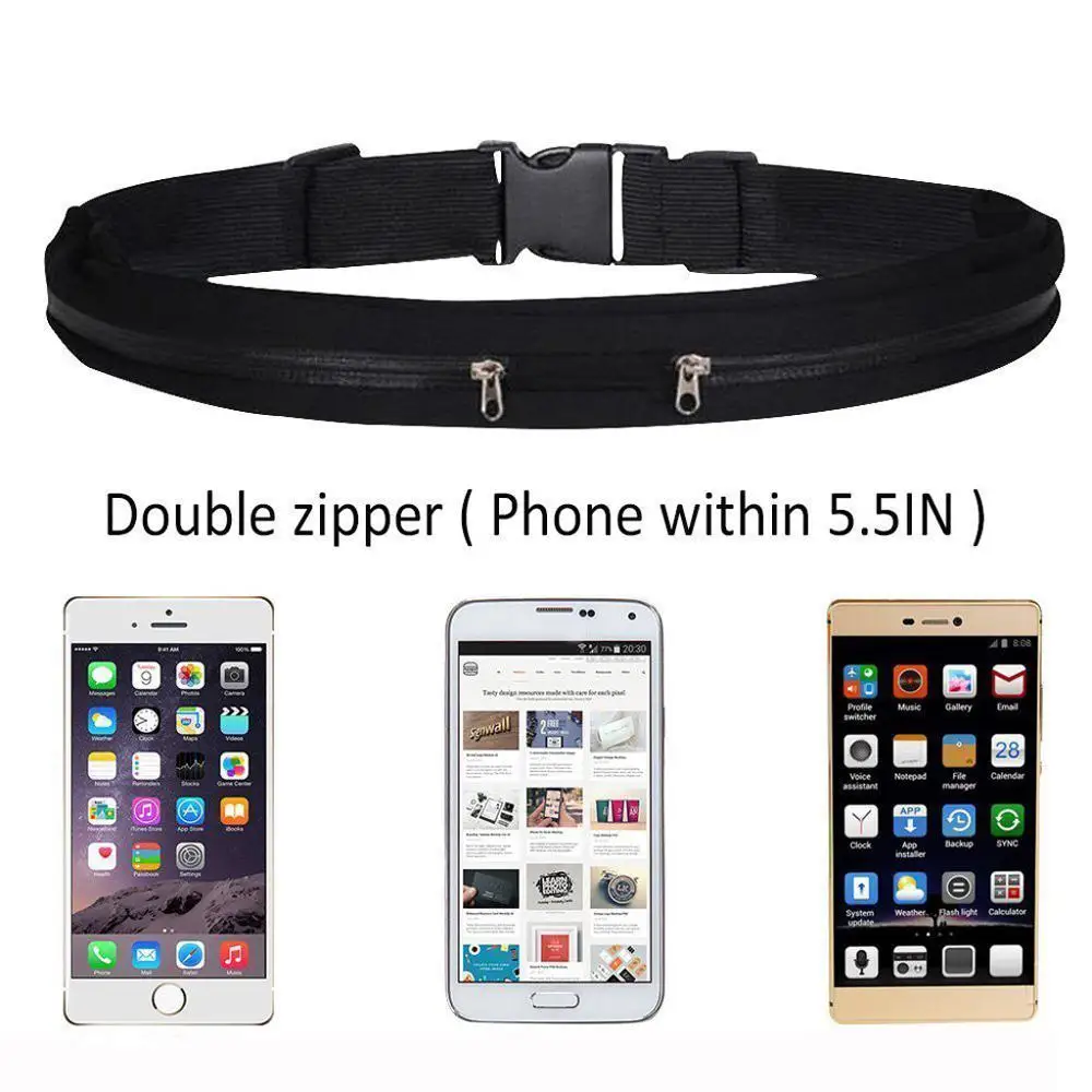 Спортивная сумка унисекс для бега поясная с карманом портативная