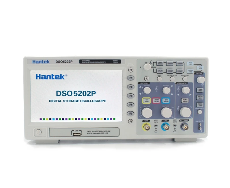 Цифровой осциллограф Hantek DSO5202P портативная полоса пропускания 200 МГц 2 канала ПК USB