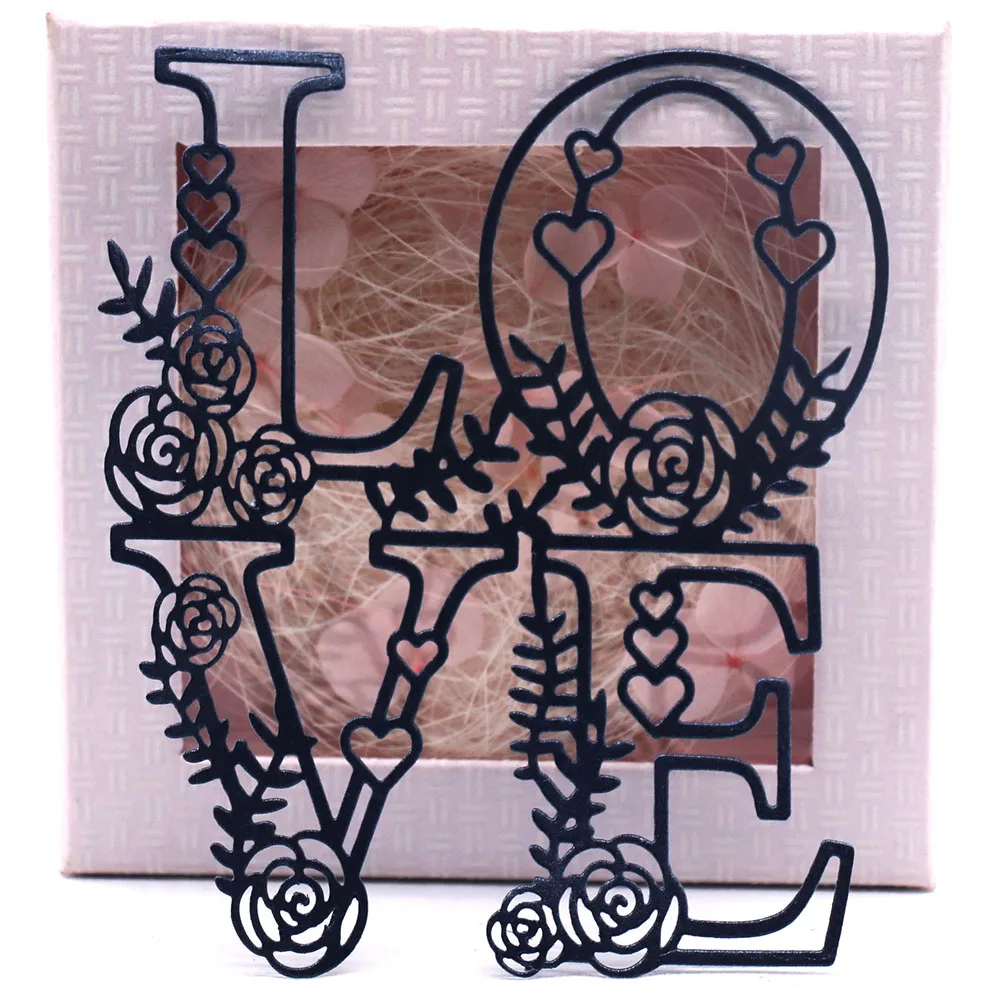 Цветок любовь металлические вырубные штампы сделай сам скрапбукинг альбом