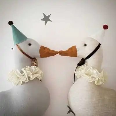 

Ins new Nordic duck shape cartoon animal head ornaments wall pendants children's room decoration shooting props
