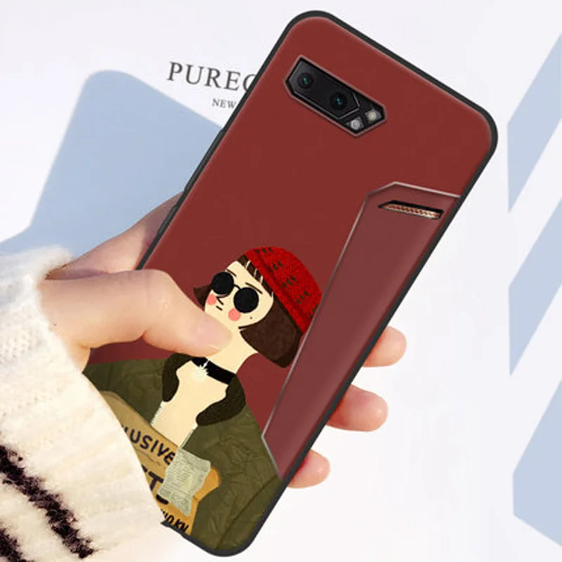 ТПУ чехол для телефона Asus ROG Phone 2 окрашенные Мультяшные Чехлы ZS660KL задняя крышка для Asus ROG Phone II PhoneII бампер чехол