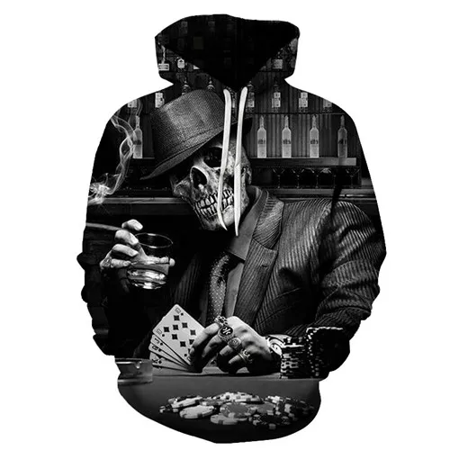 YH00490 3D толстовки, мужские свитшоты, 3D принт, женские зеркальные, черный череп, кость, худи, повседневные пуловеры, топы, Осенние, обычные, хипстерские, хип-хоп - Цвет: YH00490