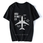 Новинка, как Fly инженер пилот футболка с изображением самолета мужские Рубашка с короткими рукавами больших размеров в стиле хип-хоп с принтом Футболки