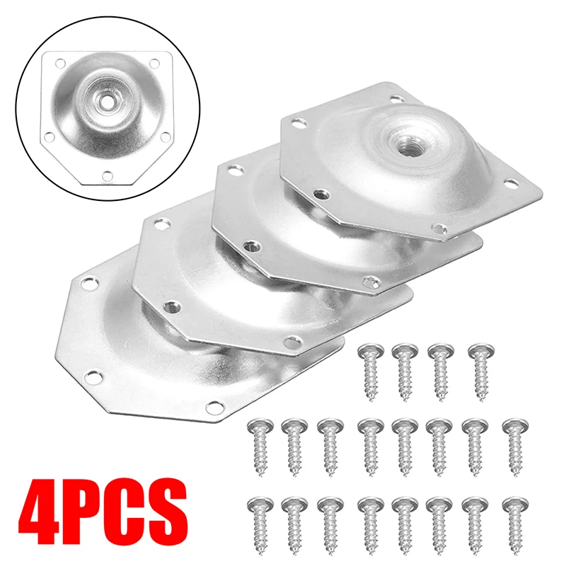 Mayitr 4 шт. 6 угловой Наклонный стол для ног Крепежная пластина дивана Монтажный