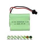 NiMH-аккумулятор 3,6 В, 3000 мА  ч, для игрушечной машинки, танка, лодки, пистолета, AA, 3,6 В