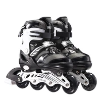 pu leather wheels ajustable roller skate shoes inline skating shoes speedroller skates sneakers children boys for outdoor sports