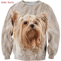 yorkshire terrier 3d printed hoodies pullover boy for girl long sleeve shirts kids funny animal sweatshirt 02