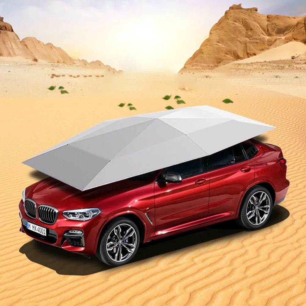 Полуавтоматический автомобильный Зонт с кронштейном уличный зонт для кемпинга