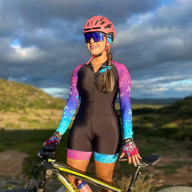 

Female Cycling Monkey Sexy Coverall Jumpsuit Bicycle Jersey Bike Riding Clothing Triathlon MTB Skinsuit Maillot Ropa Ciclismo