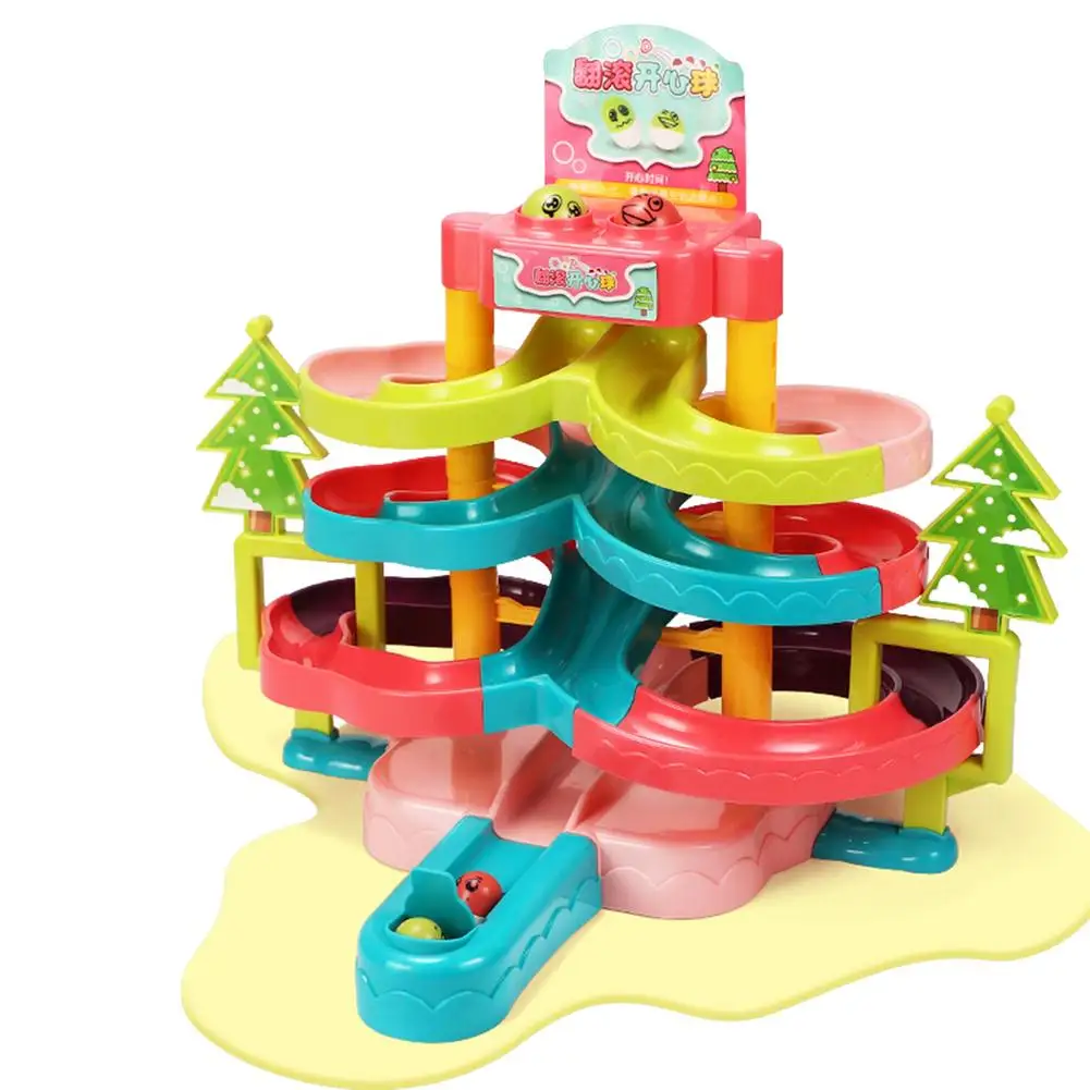 

Assembly Ball Slide Toys Tumbling Happy Ball Track Toys Child-Friendly Race Track Toy Toddler Competition Slide Toy Birthda