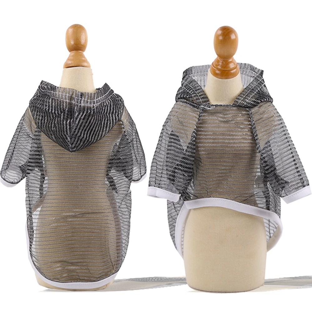 Дышащая Солнцезащитная Одежда для собак прозрачная толстовка с капюшоном