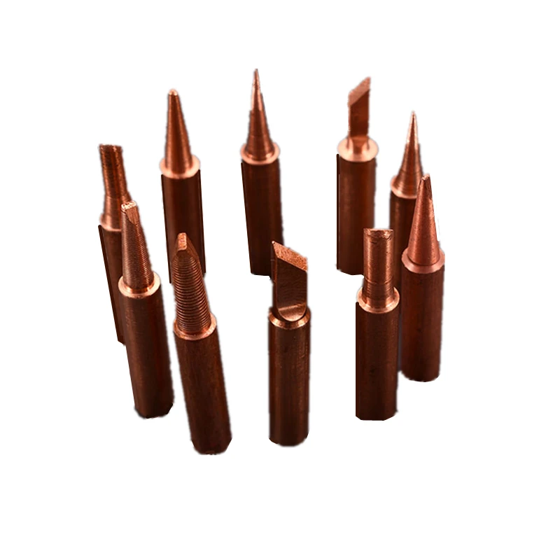 Наконечник паяльника 900M T из чистой меди 10 шт./лот без свинца для паяльной станции