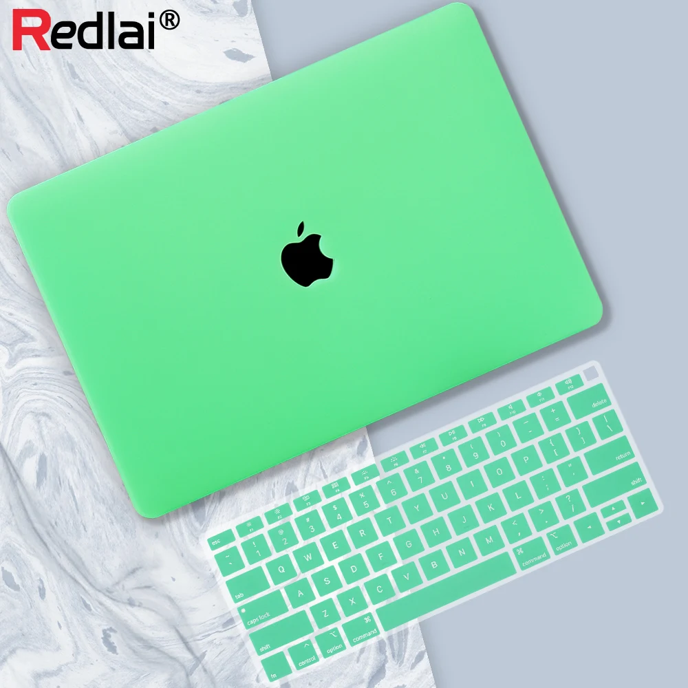 Grass Green Матовый пластиковый жесткий чехол, чехол для клавиатуры, Защита экрана для MacBook Air 13 дюймов A1932 с дисплеем retina Air13 A1466 - Цвет: Grass Green