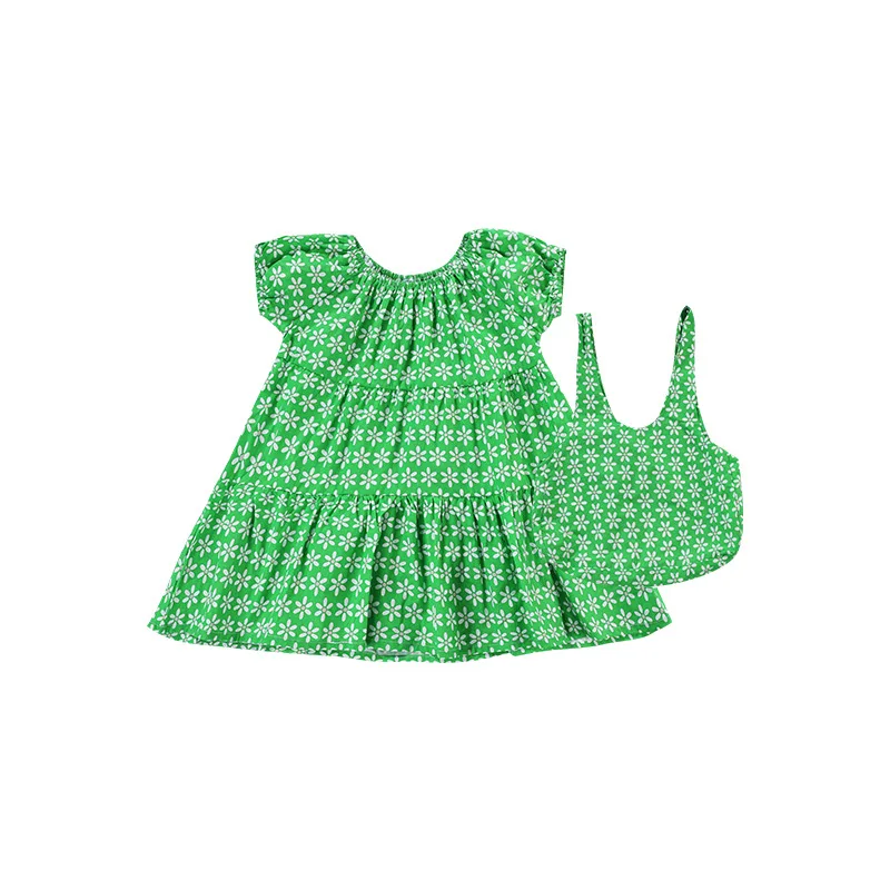 

2021 Summer Mother And Daughter Parent-Child Short-Sleeved Round Neck Floral Dress