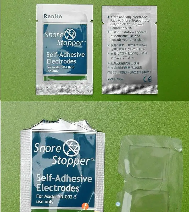 40 шт. (20 шт.) патчи для электродов против храпа самоклеящиеся электроды паста гель