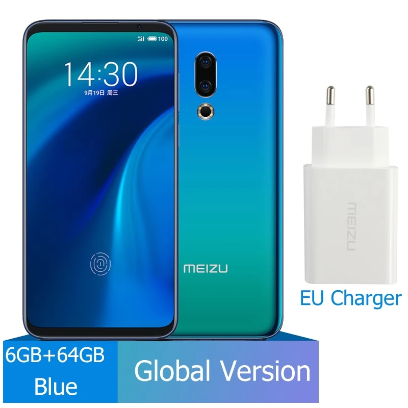 16th 6G 64G Blue Meizu 16th глобальная версия 6 ГБ 64 Гб мобильный телефон Snapdragon 845 Octa Core 16 Ом смартфон FHD большой Экран двойные задние Камера - Цвет: 16th 6G 64G Blue