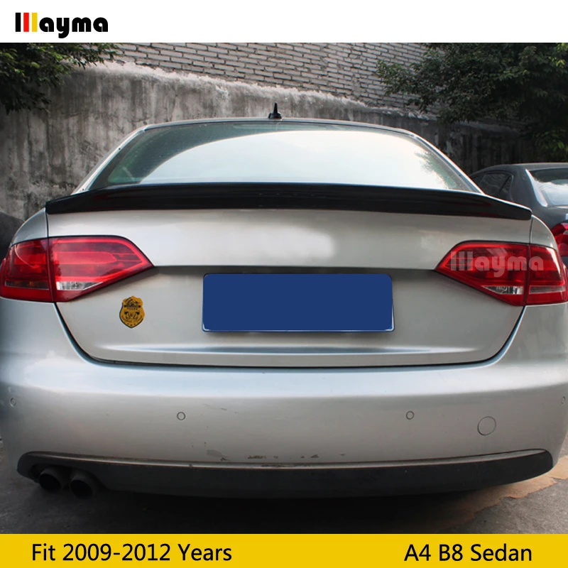 CA Style Carbon Fiber rear trunk spoiler For Audi A4 B8 sedan 2009 - 2012 year Car wing (Not fit Sline S4 RS4) | Автомобили и
