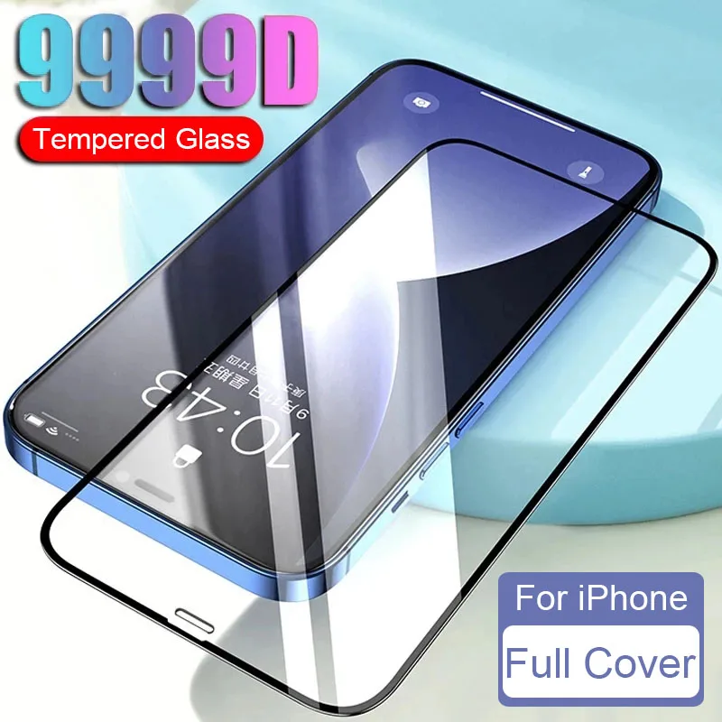 

9999D Full Cover Tempered Glass For iPhone 11 12 Pro Max Mini XR X XS Max Screen Protector Film iPhone 8 7 6S 6 Plus SE 2020
