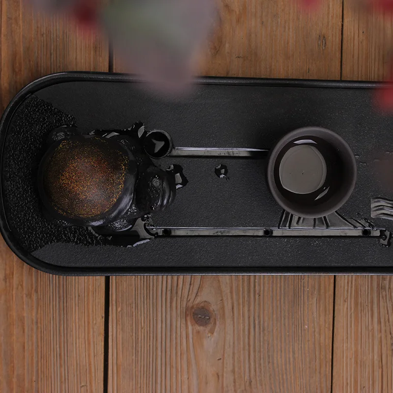 

Black Clay Purple Sand Mini Tea Ornaments Creative Big Head Little Turtle Tea Tray Supportable Tea Art Tea Accessories Tea Pet