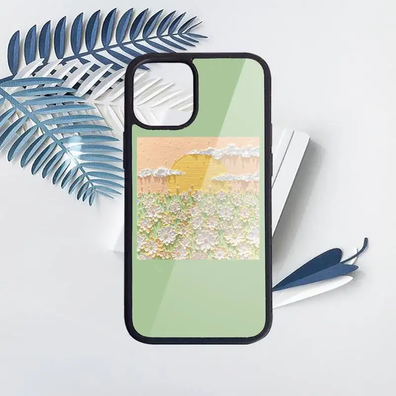 

Creative three-dimensional oil painting Phone Case for iPhone 11 12 pro XS MAX 8 7 6 6S Plus X 5S SE 2020 XR Hard PC