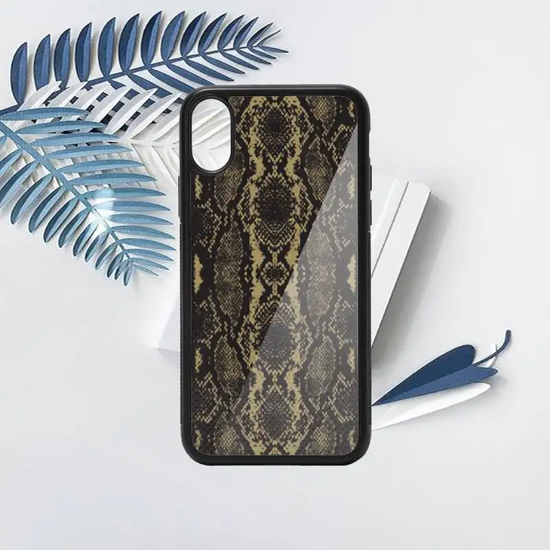 

Leather Snake print animal Phone Case PC for iPhone 11 12 pro XS MAX 8 7 6 6S Plus X 5S SE 2020 XR