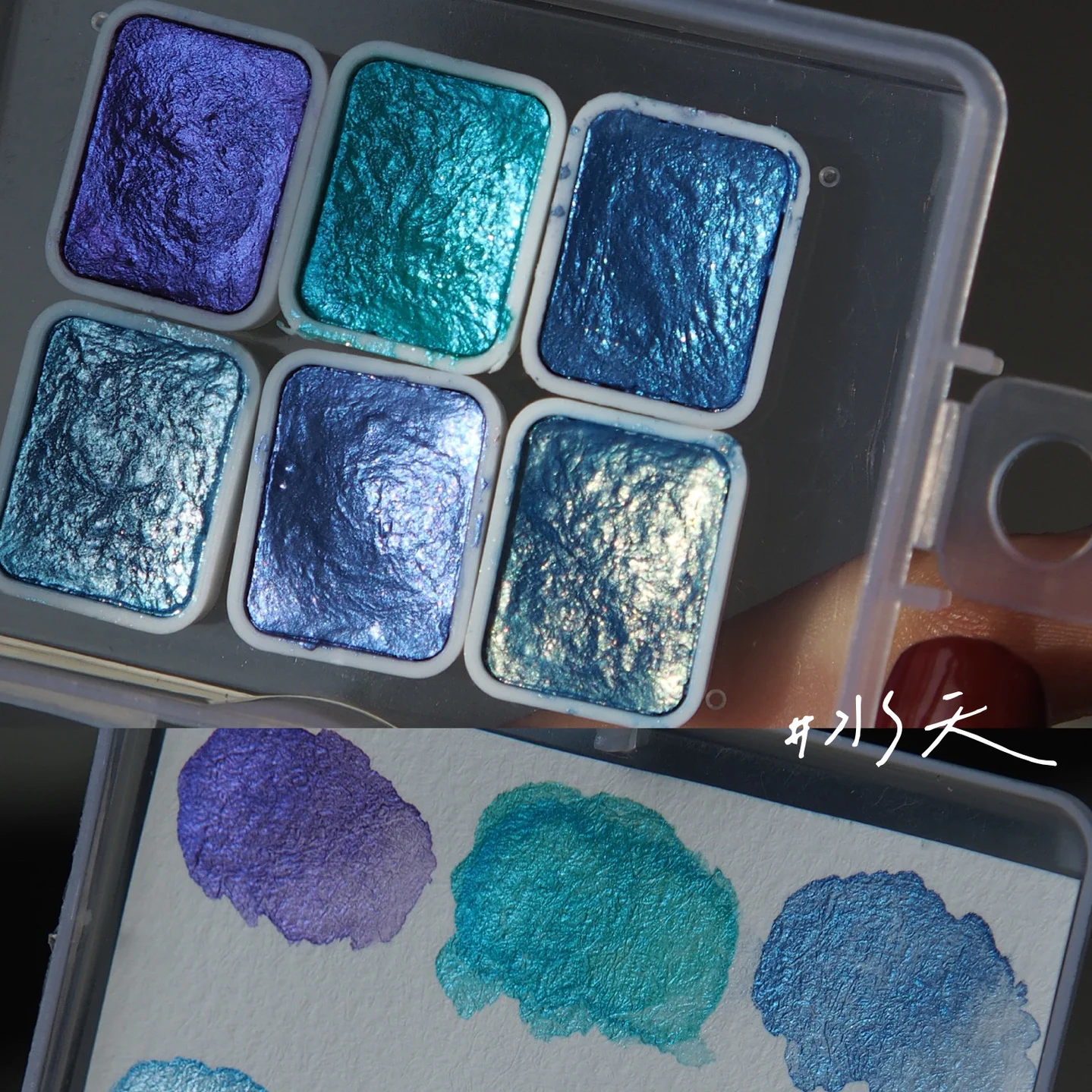 Nail Solid Pigment Watercolor Blue Purple Manicure Decor Metallic Paint Draw Chrome Glitter Powder Flowers | Красота и здоровье