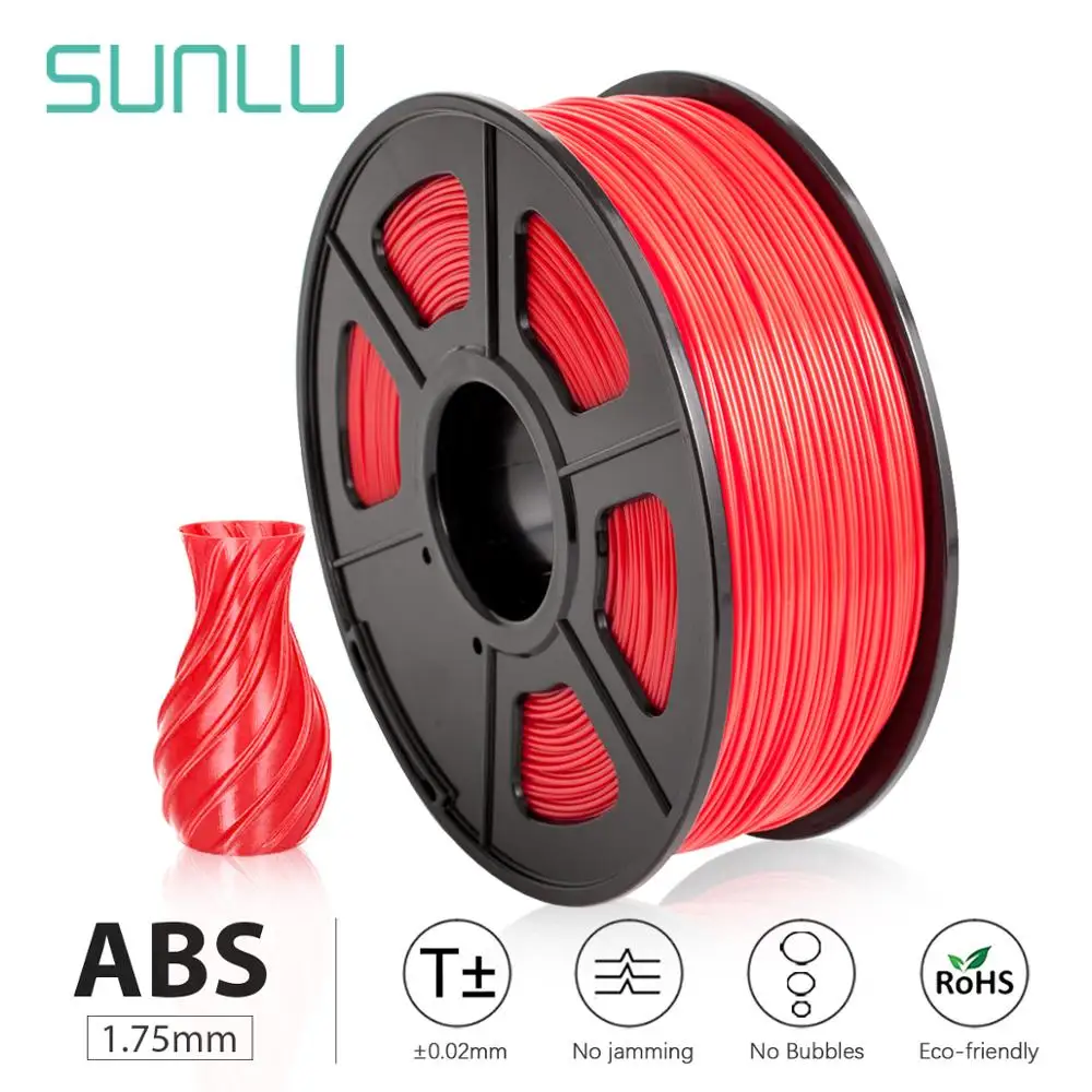 SUNLU 3D нить ABS 1 75 мм производитель многоцветные кг пластиковые катушки принтер