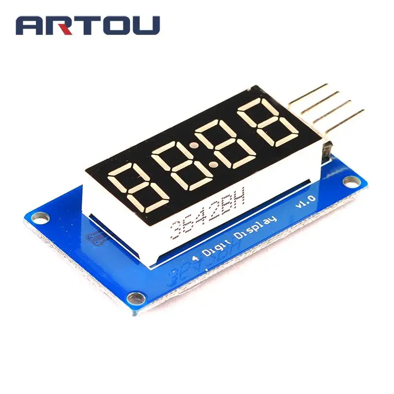 1 шт. TM1637 4 битный цифровой светодиодный модуль дисплея для arduino 7 сегментов 0 36