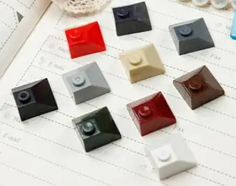 50 шт./лот детали для кирпича угол наклона 45 градусов 2x2 блока DIY совместимые с
