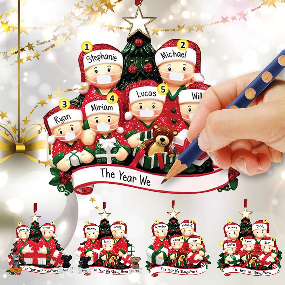 

Christmas Decorations Xmas Tree Decoration Creative Pendant Family Name Hanging Ornaments Christmas Home Decoration