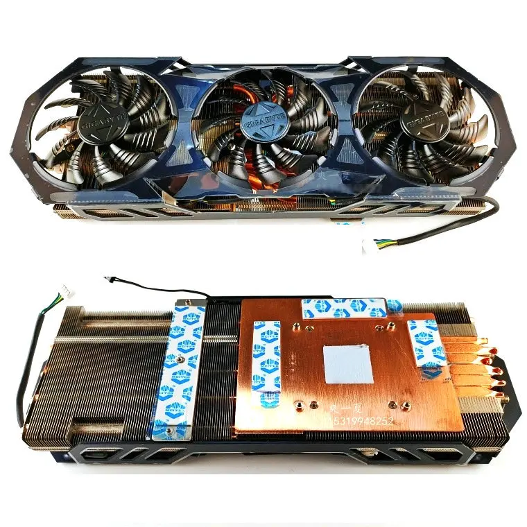 Кулер для видеокарты gigabyte GTX1080 N980WF3OC кулер с 6 медными трубками шаг 54x54 мм
