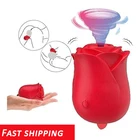 Розовый вибратор для точки G, стимулятор для сосания клитора, оргазма, вагины, киски, массажер для взрослых