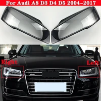 car front headlight cover for audi a8 d3 d4 d5 2004 2017 auto headlamp lampshade lampcover head lamp light glass lens shell caps