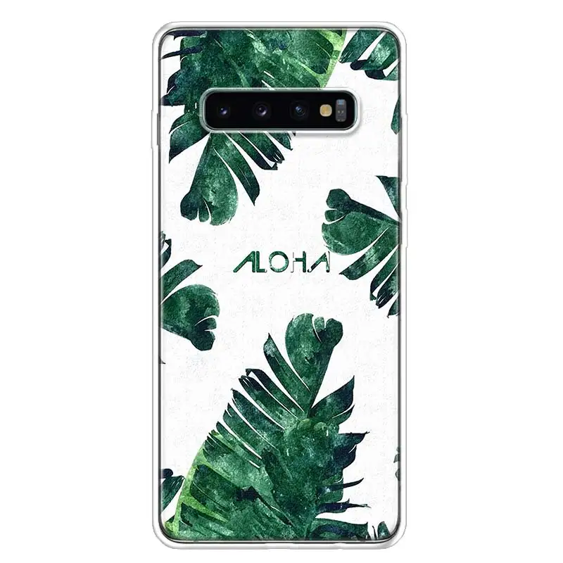 Чехол для телефона Тропическое растение зеленый лист цветок Samsung Galaxy A50 A51 A70 A71 A40